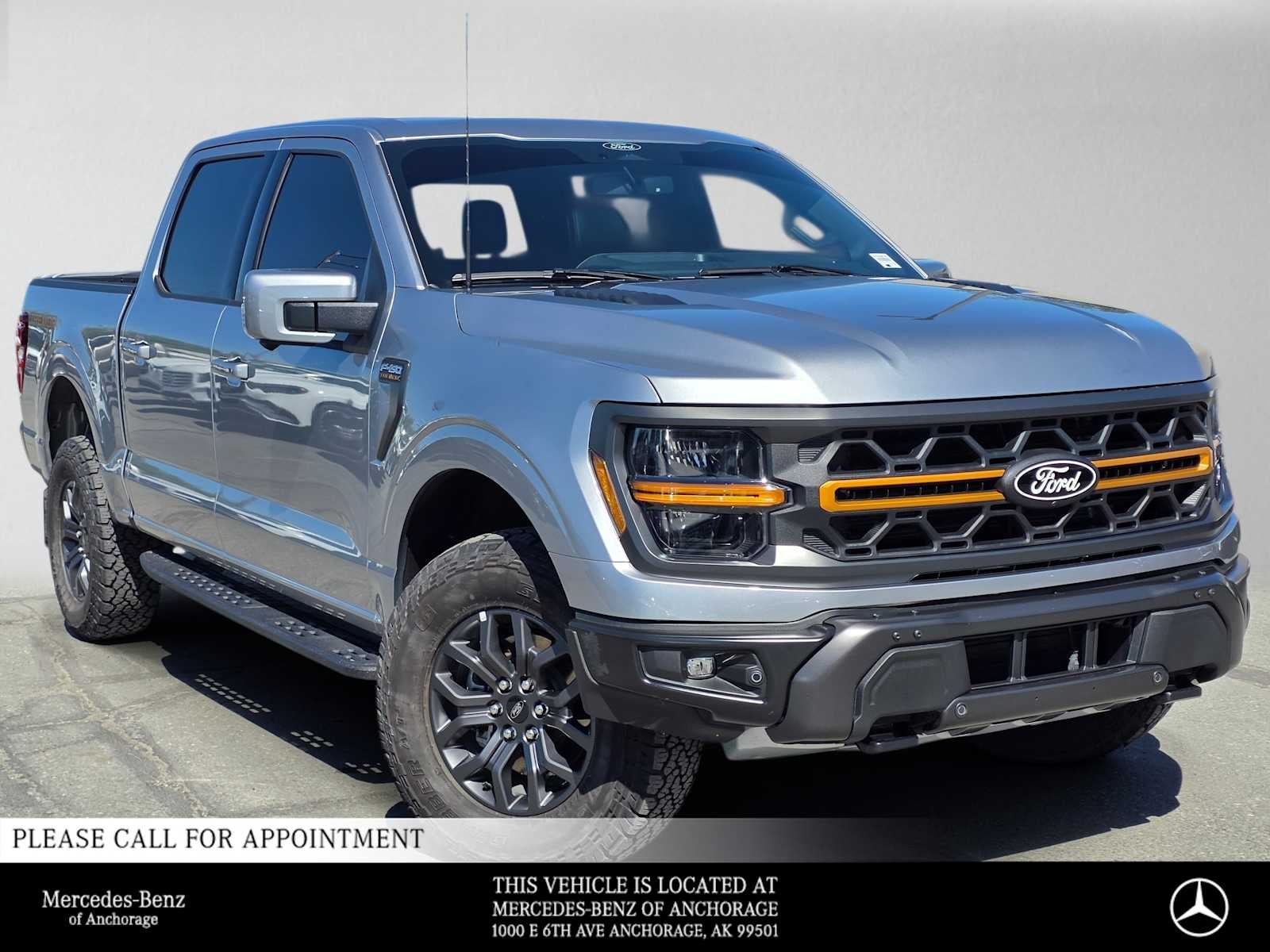 2025 Ford F-150 Tremor in Iconic Silver Metallic — front three-quarter view