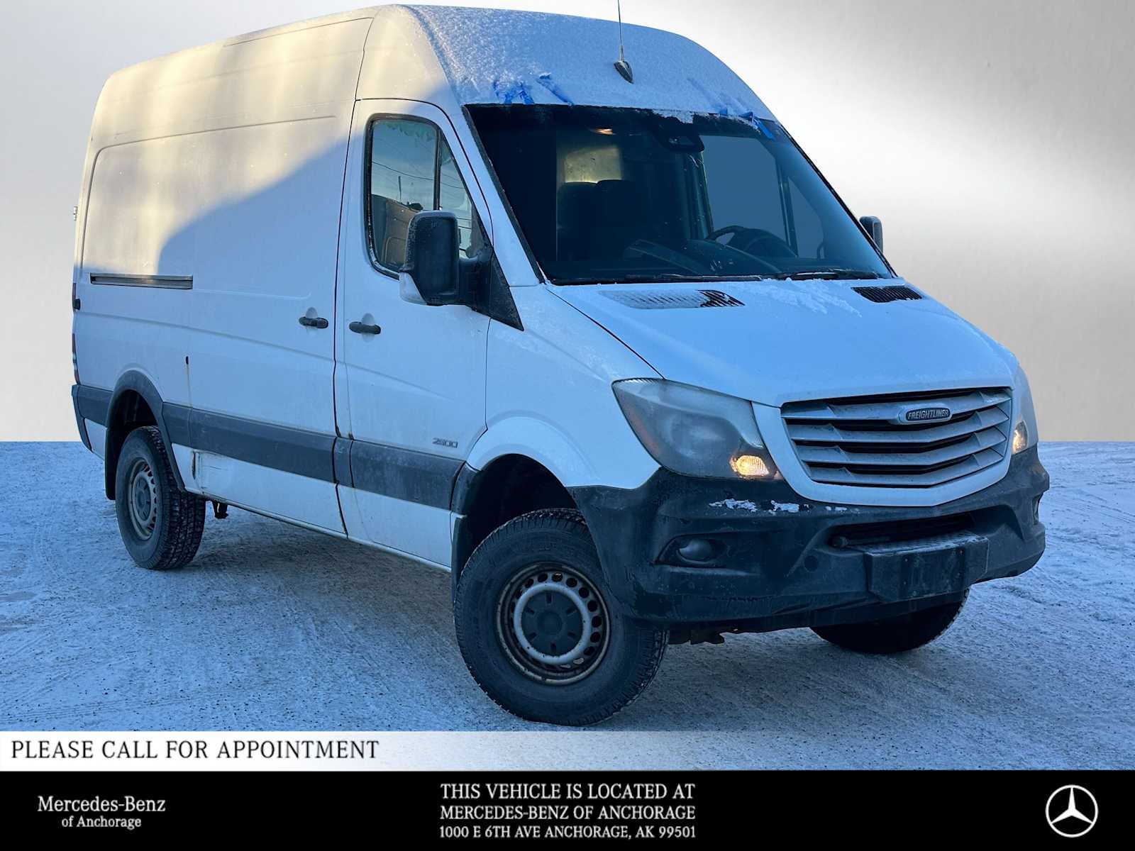 2016 Freightliner Sprinter Cargo Vans 4WD 2500 144" in Arctic White — front three-quarter view